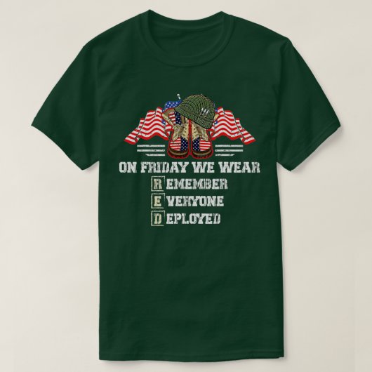 Remember Everyone退役軍人がRED Friday (6) Tシャツ (デザイン正面)