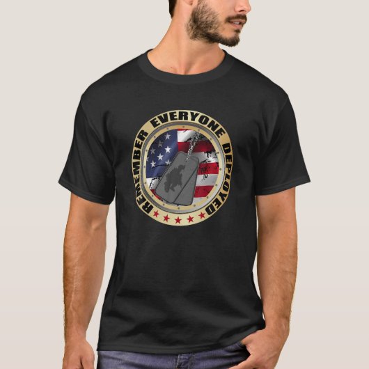 Remember Everyone Deployed軍隊退役軍人 Tシャツ (正面)