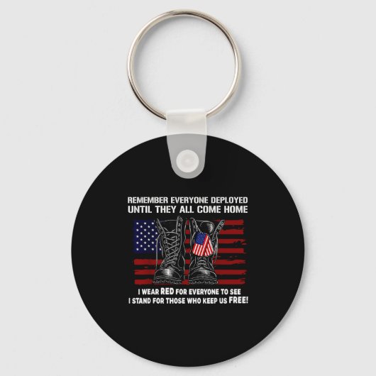 Remember Everyone Deployed Friday Military America キーホルダー (正面)