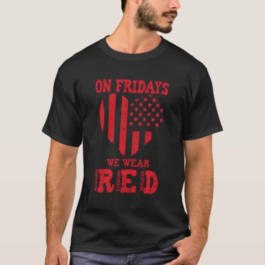 Remember Everyone Deployed Red Friday軍隊 Tシャツ (正面)