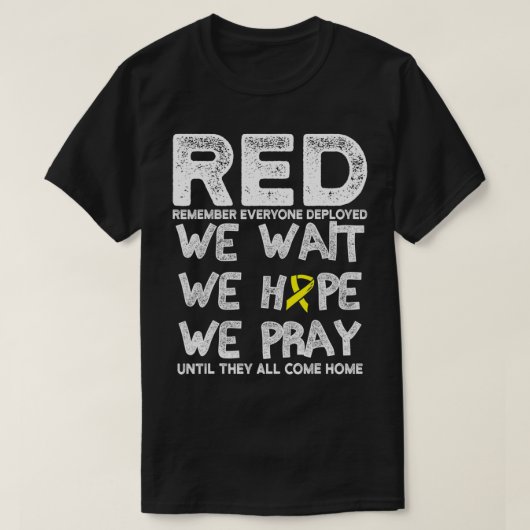 Remember Everyone Deployed Red Friday軍隊 Tシャツ (デザイン正面)