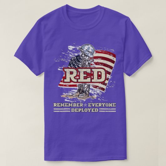 Remember Everyone Veteran Deployed RED Friday 1 (2 Tシャツ (デザイン正面)