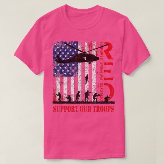 Remember Everyone Veteran Deployed RED Friday 1 (2 Tシャツ (デザイン正面)