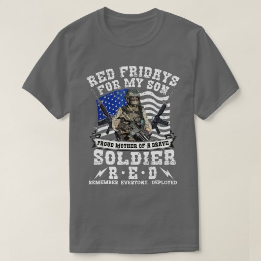 Remember Everyone Veteran Deployed RED Friday (21) Tシャツ (デザイン正面)