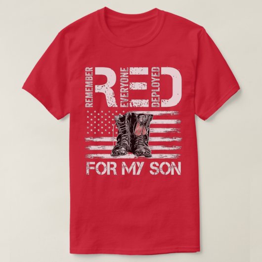 Remember Everyone Veteran Deployed RED Friday (31) Tシャツ (デザイン正面)