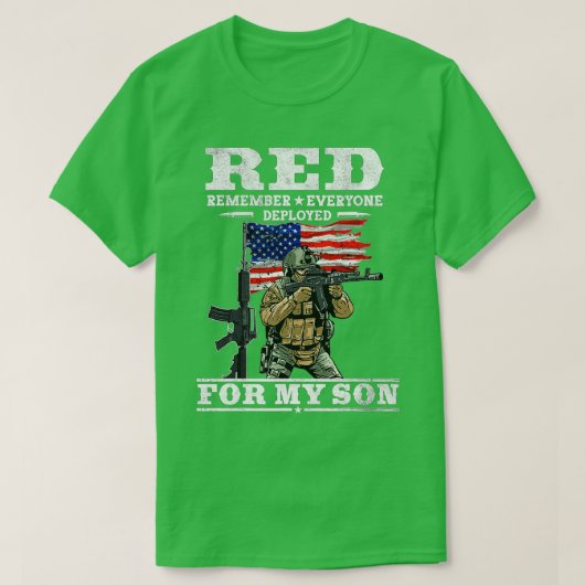 Remember Everyone Veteran Deployed RED Friday (65) Tシャツ (デザイン正面)