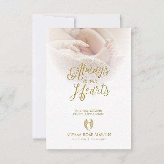 Remember Little Angel Beloved Ones Passed Away ノートカード (正面)