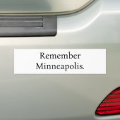 Remember Minneapolis Bumper Sticker バンパーステッカー (車上)