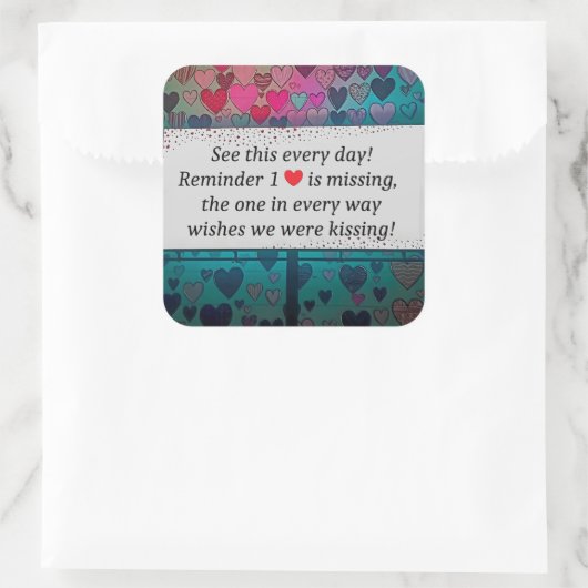 Remember Missing Heart スクエアシール (バッグ)