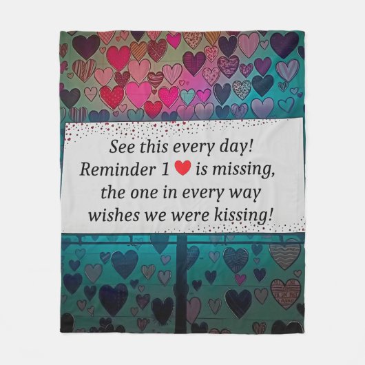 Remember Missing Heart フリースブランケット (正面)