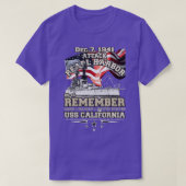 REMEMBER PEARL HARBOR BB44 USS CALIFORNIA 1941 Tシャツ (デザイン正面)