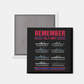 Remember pearl harbor memorial day december 7th マグネット (正面/裏面)
