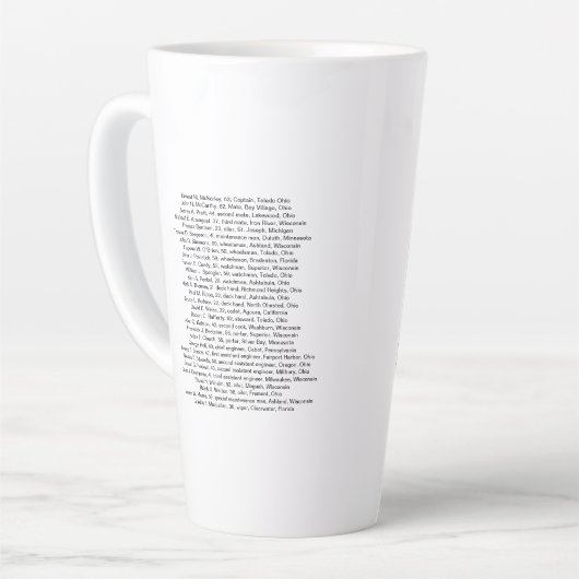 Remember: The Edmund Fitzgerald feat. Crew Names カフェラテマグ (左アングル)