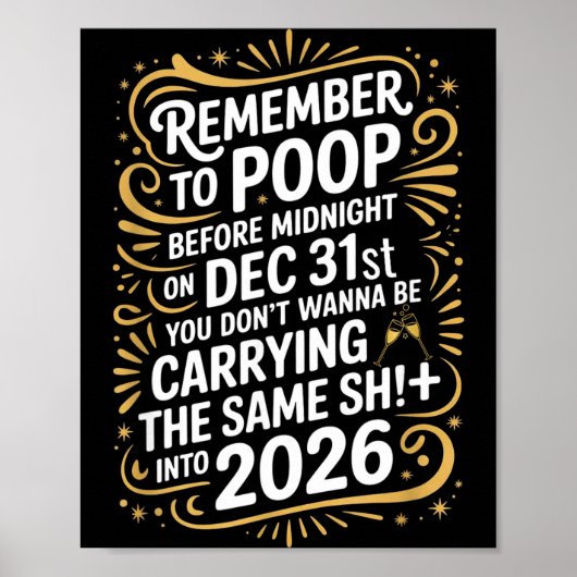 Remember To Op Before Midnight Funny New Year Tee  ポスター (正面)
