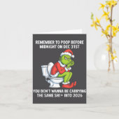 Remember To Op Before Midnight On Dec 31st Funny Q カード (黄色い花)