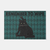 Remember To Wipe Your Paws Cat ドアマット (正面)