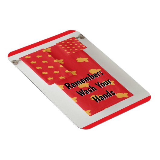 Remember: Wash Your Hands Refrigerator マグネット (右側)