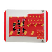 Remember: Wash Your Hands Refrigerator マグネット (横)