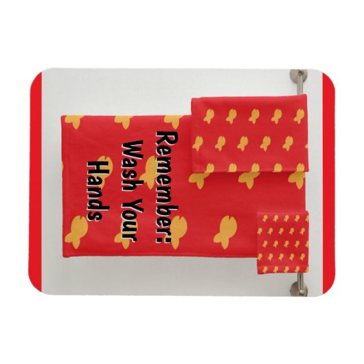 Remember: Wash Your Hands Refrigerator  マグネット (横)