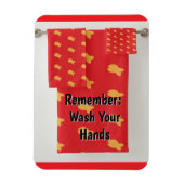 Remember: Wash Your Hands Refrigerator  マグネット (縦)