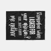 Remember When I Asked Your Onion, Sarcastic Quote フリースブランケット (正面(横))