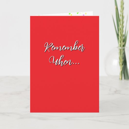 Remember When Red Greeting Card カード (正面)