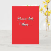 Remember When Red Greeting Card カード (黄色い花)