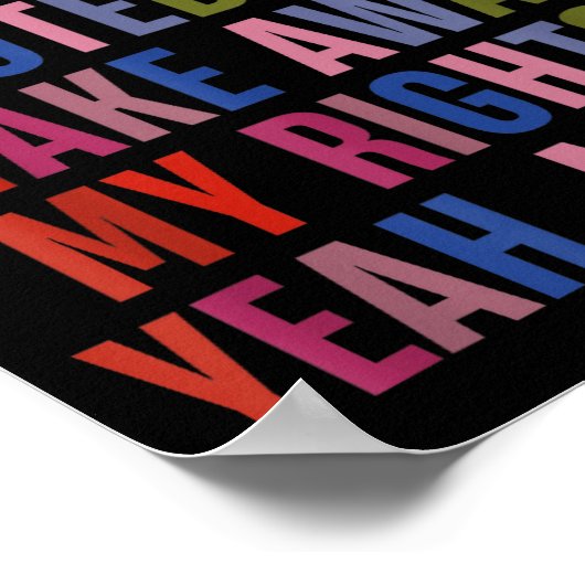 Remember When You Voted To Take Away My Rights Me  ポスター (角)