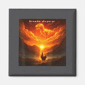 Remember Who Are You Dinosaur Chicken Cool Funny G マグネット (正面)