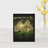 Remember Who You Are Funny Chicken Dinosaur Evolut カード (黄色い花)