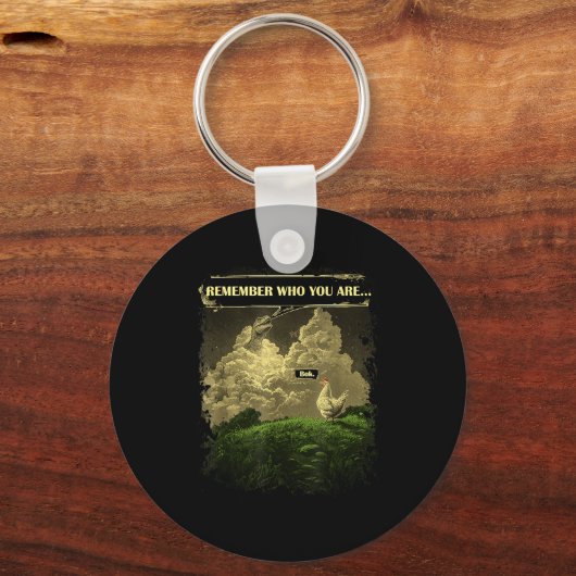 Remember Who You Are Funny Chicken Dinosaur Evolut キーホルダー (正面)