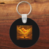 Remember Who You Are Funny Evolution Meme Chicken  キーホルダー (正面)