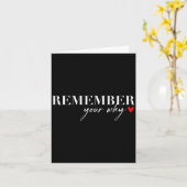Remember Your Why Funny Sarcastic Insrational Quot カード (黄色い花)