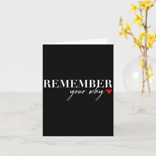 Remember Your Why Funny Sarcastic Insrational Quot カード (黄色い花)