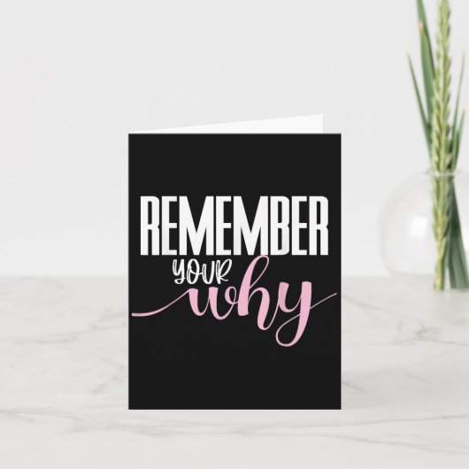 Remember Your Why Gym Motivation Fitness Insration カード (正面)