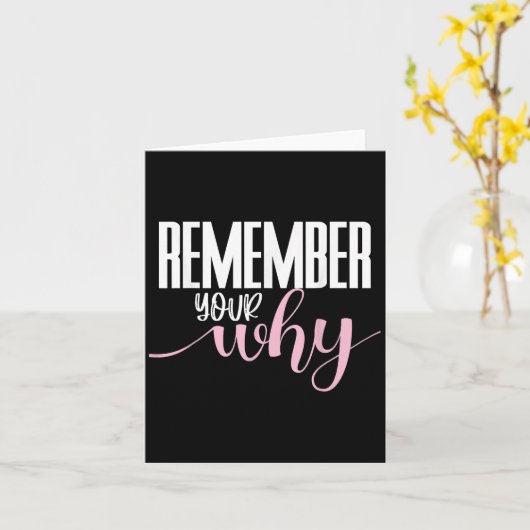 Remember Your Why Gym Motivation Fitness Insration カード (黄色い花)