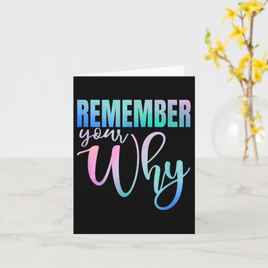 Remember Your Why Gym Motivation Fitness Insration カード (黄色い花)