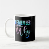 Remember Your Why Gym Motivation Fitness Insration コーヒーマグカップ (左)