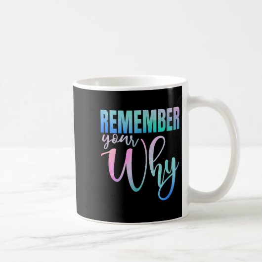 Remember Your Why Gym Motivation Fitness Insration コーヒーマグカップ (右)