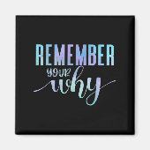 Remember Your Why Gym Motivation Fitness Insration マグネット (正面)