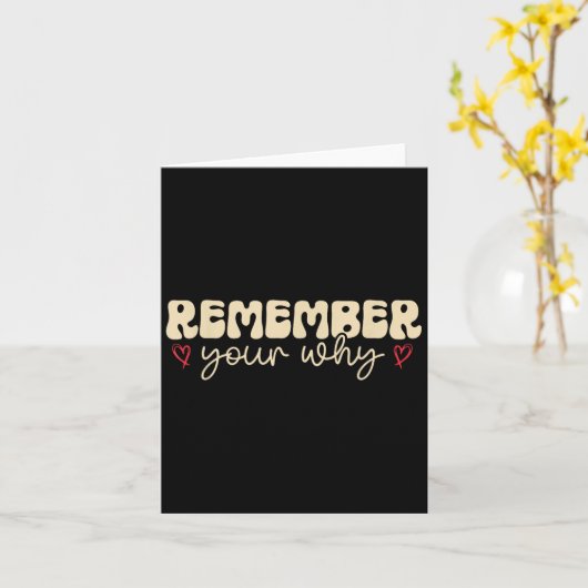 Remember Your Why Motivational  カード (黄色い花)