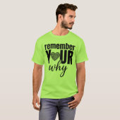 Remember Your Why Motivational Quote Inspirational Tシャツ (正面フル)