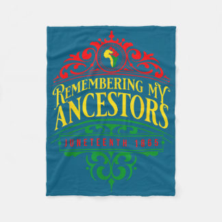 Remembering ancestors juneteenth 1865 pride black フリースブランケット