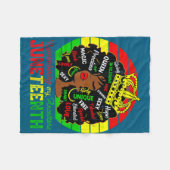 Remembering ancestors juneteenth celebrate black フリースブランケット (正面(横))
