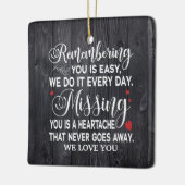 Remembering You Memorial引用文パーソナライズされた写真 セラミックオーナメント (左)