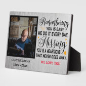 Remembering You Memorial引用文パーソナライズされた写真 フォトプラーク (側面)
