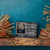 Remembering You Memorial引用文パーソナライズされた写真 フォトプラーク (側面)