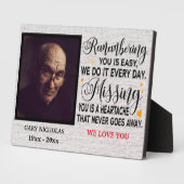 Remembering You Memorial引用文パーソナライズされた写真 フォトプラーク (側面)