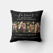 Remembrance 4 Photo Collage Forever in Our Hearts クッション (裏面)