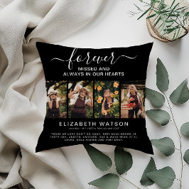 Remembrance 4 Photo Collage Forever in Our Hearts クッション